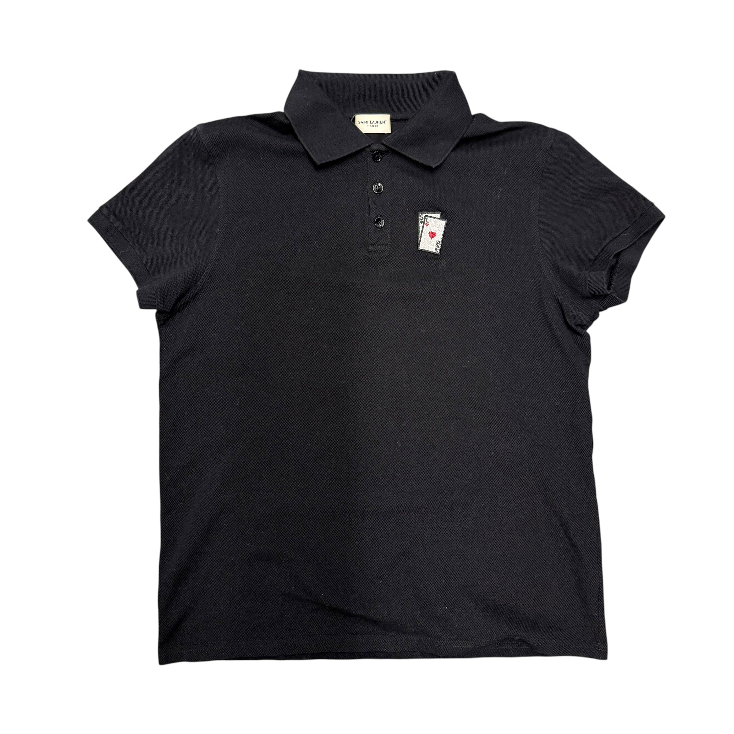 YSL PLAYING CARDS POLO SHIRT.