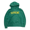 SUPREME GREEN EYELET HOODIE.