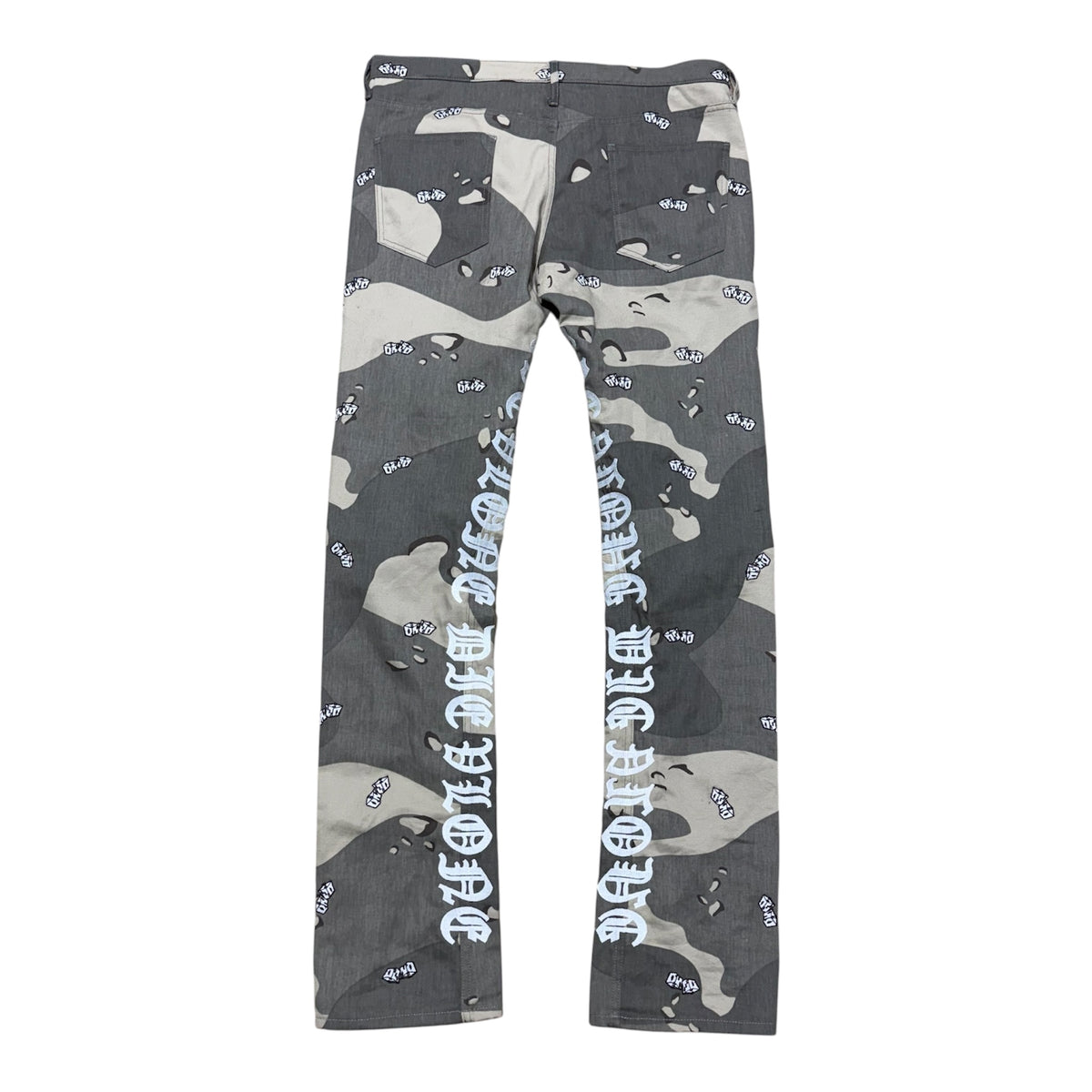 VLONE DICE CAMO DENIMS.