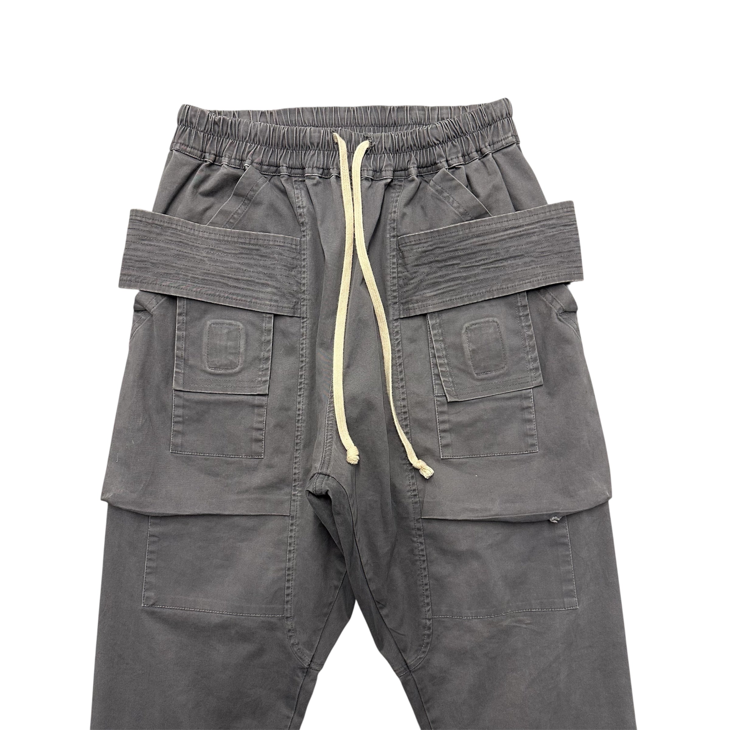 RICK OWENS DRKSHDW CREATCH CARGO GRAY PANTS