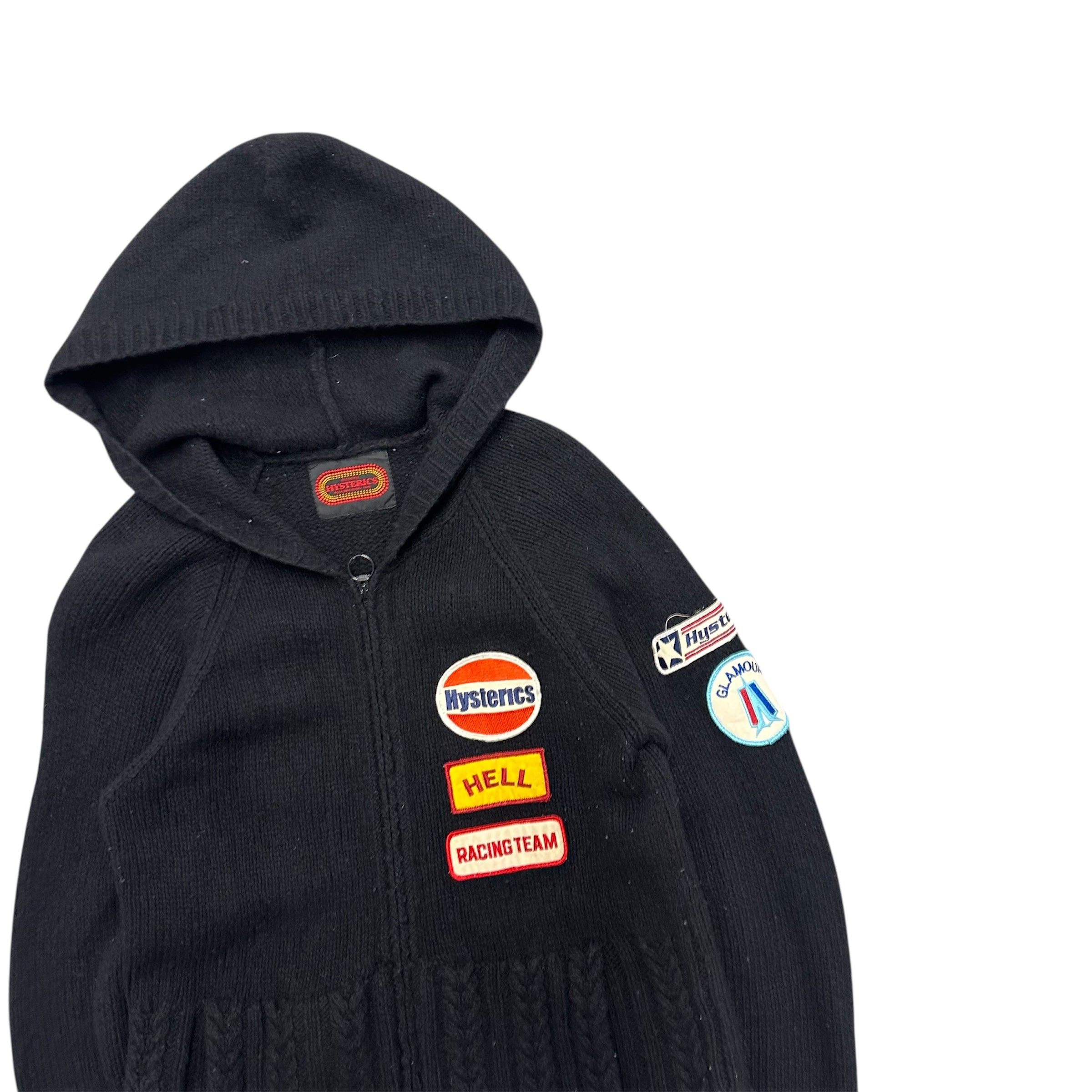 HYSTERIC GLAMOUR KNITTED ZIP UP JACKET.