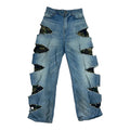 BALENCIAGA SLASH DENIM CAMO PANTS