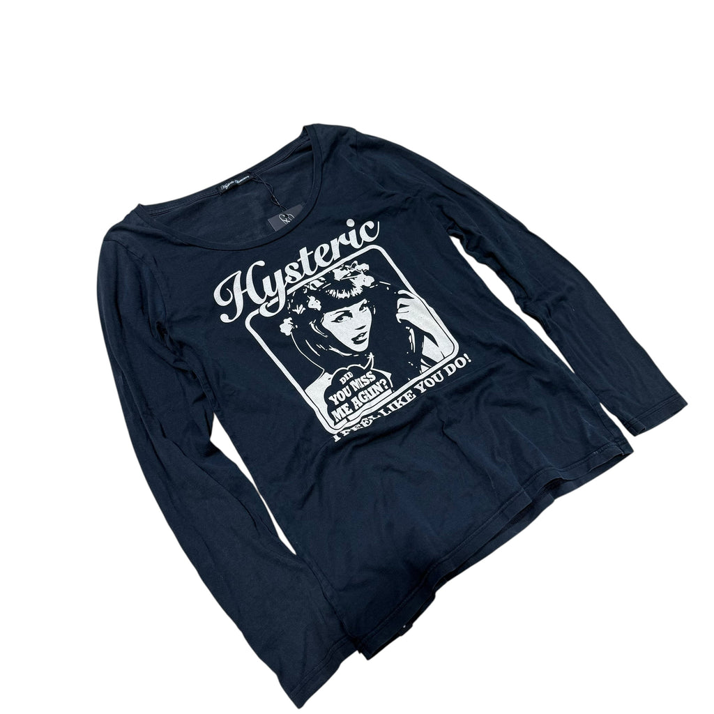 HYSTERIC GLAMOUR “DID YOU MISS ME AGAIN” LONGSLEEVE SHIRT.