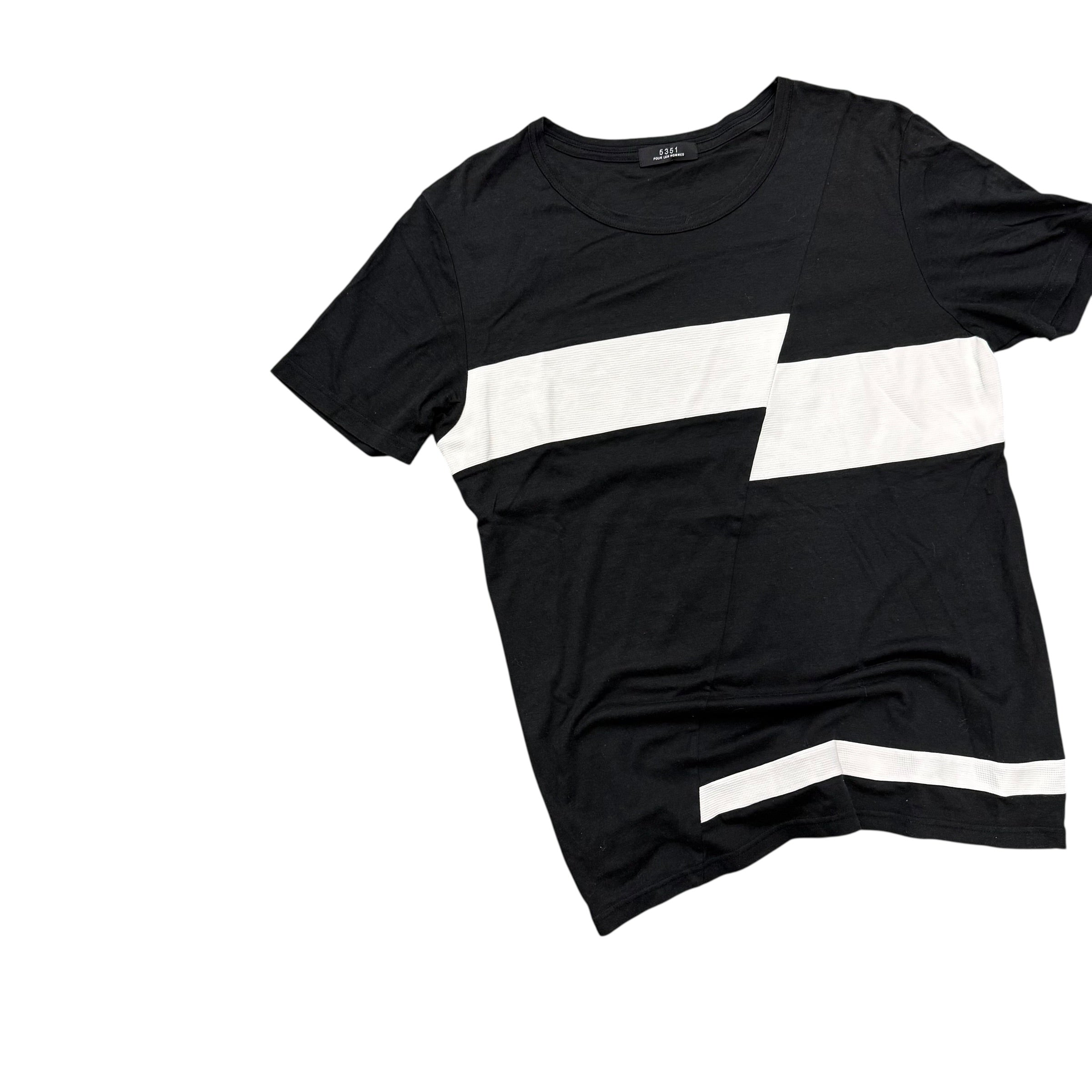 5351 HOMME BLACK & WHITE TEE.