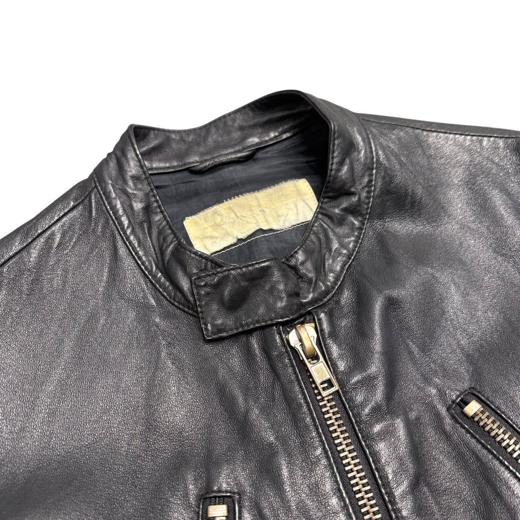 VINTAGE 3-ZIP LEATHER JACKET.