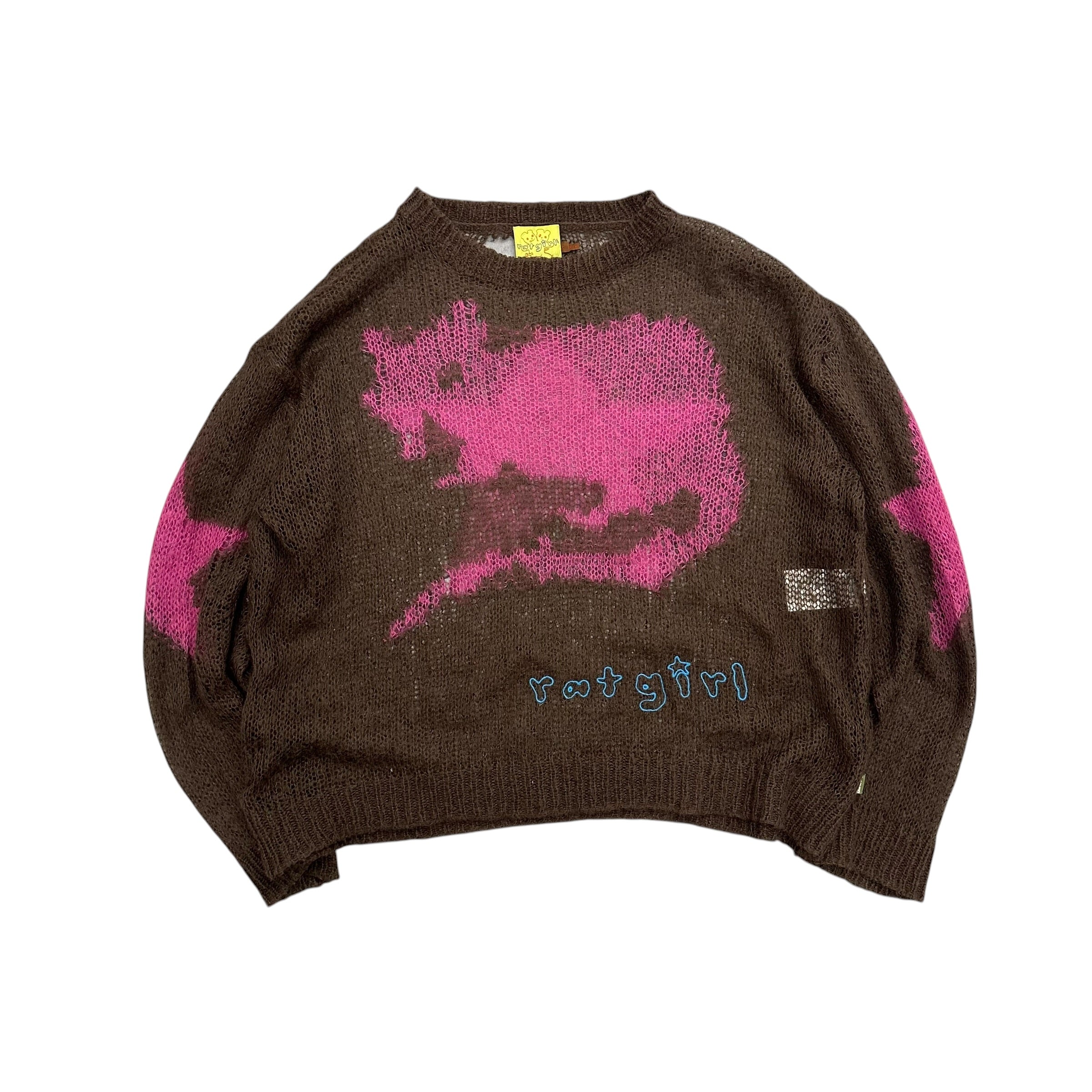 RAT GIRL LOGO KNITTED SWEATER.