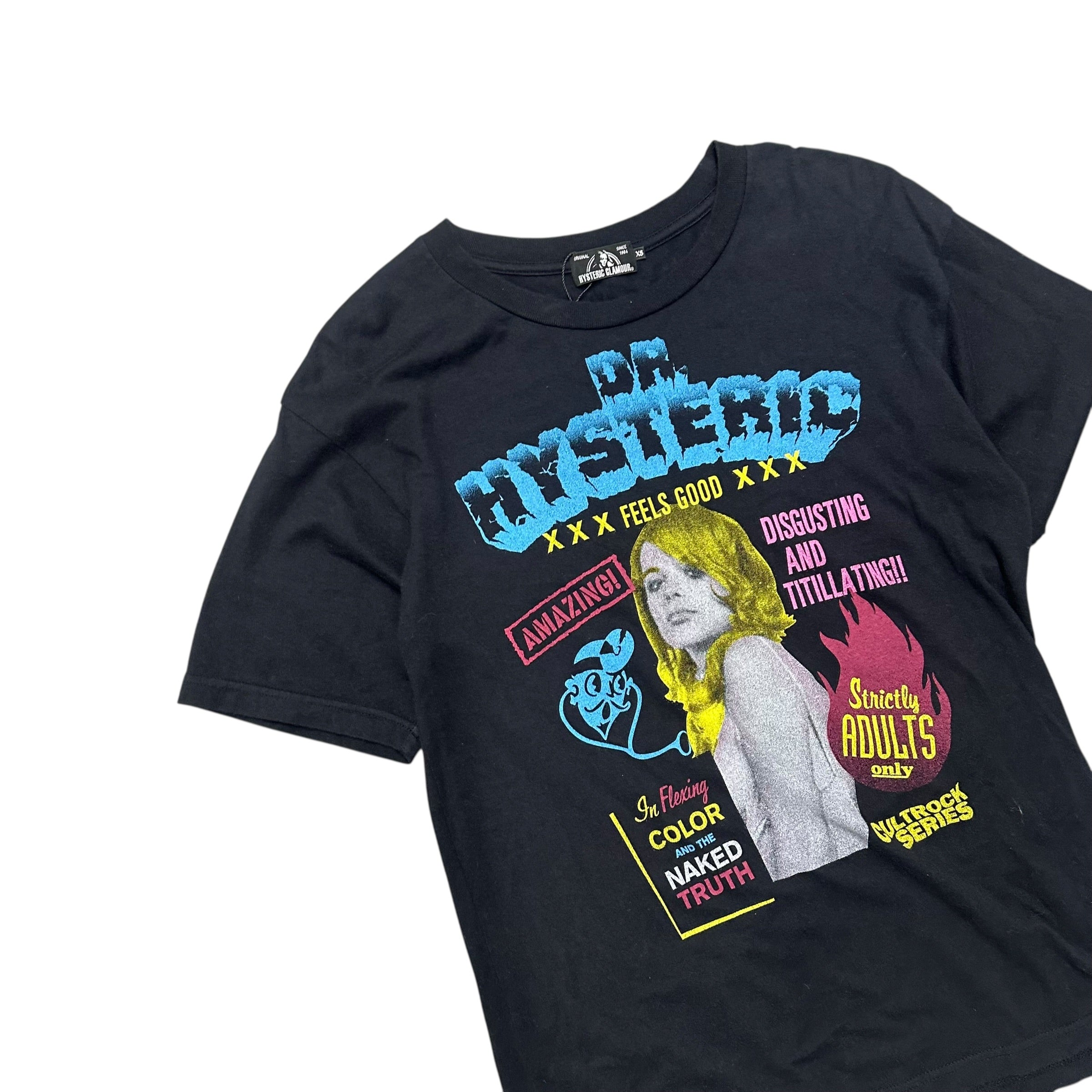 HYSTERIC GLAMOUR "DR. HYSTERIC" LOGO SHIRT.