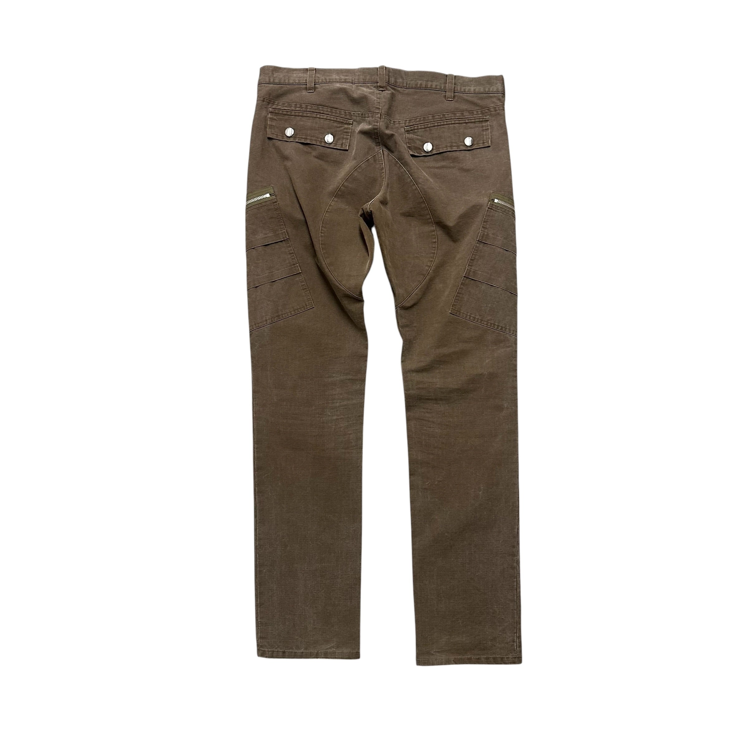 UNDERCOVER BROWN ZIPPER PANTS.