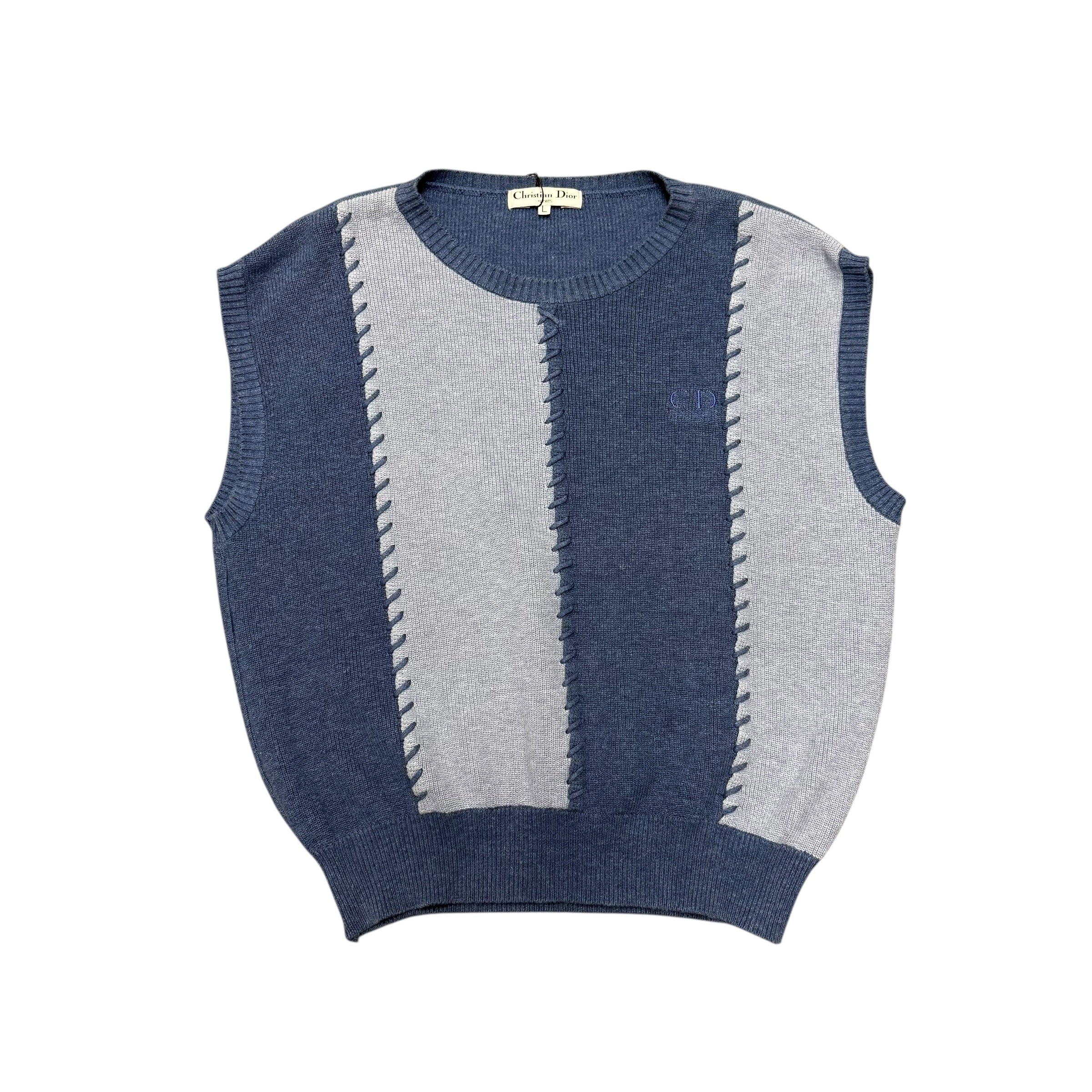 VINTAGE DIOR KNITTED SWEATER VEST.