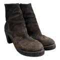 GUIDI 3006 BROWN SUEDE HEELS.