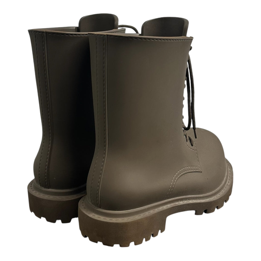 BALENCIAGA BROWN STEROID BOOTS.