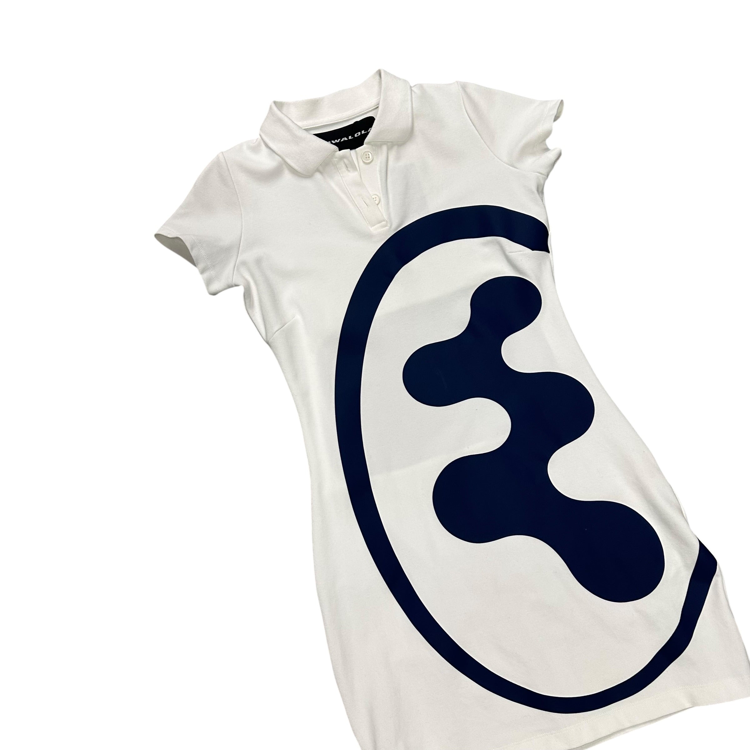 MOWALOLA WHITE LOGO DRESS.