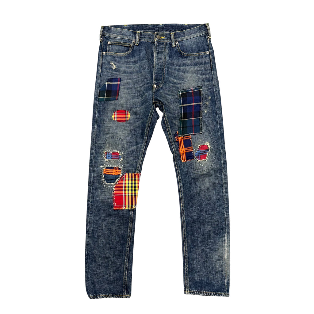 VIVIENNE WESTWOOD FLANNEL PATCH DENIM.
