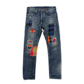VIVIENNE WESTWOOD FLANNEL PATCH DENIM.