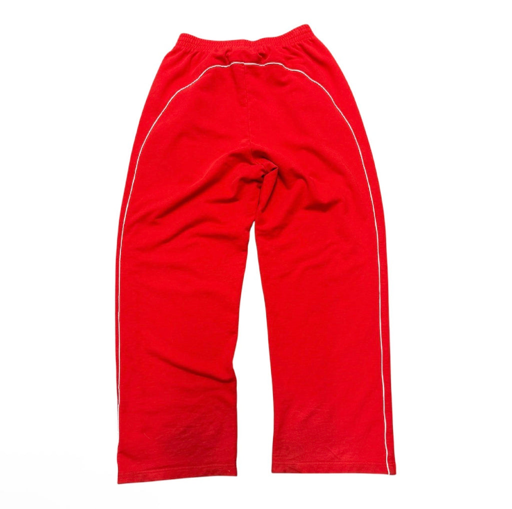 BALENCIAGA RED SOCCER SWEATPANTS.
