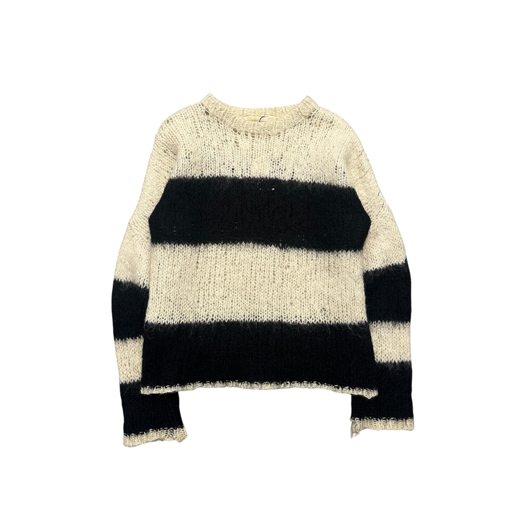 GENERAL RESEARCH STRIPED MOHAIR SWEATER.
