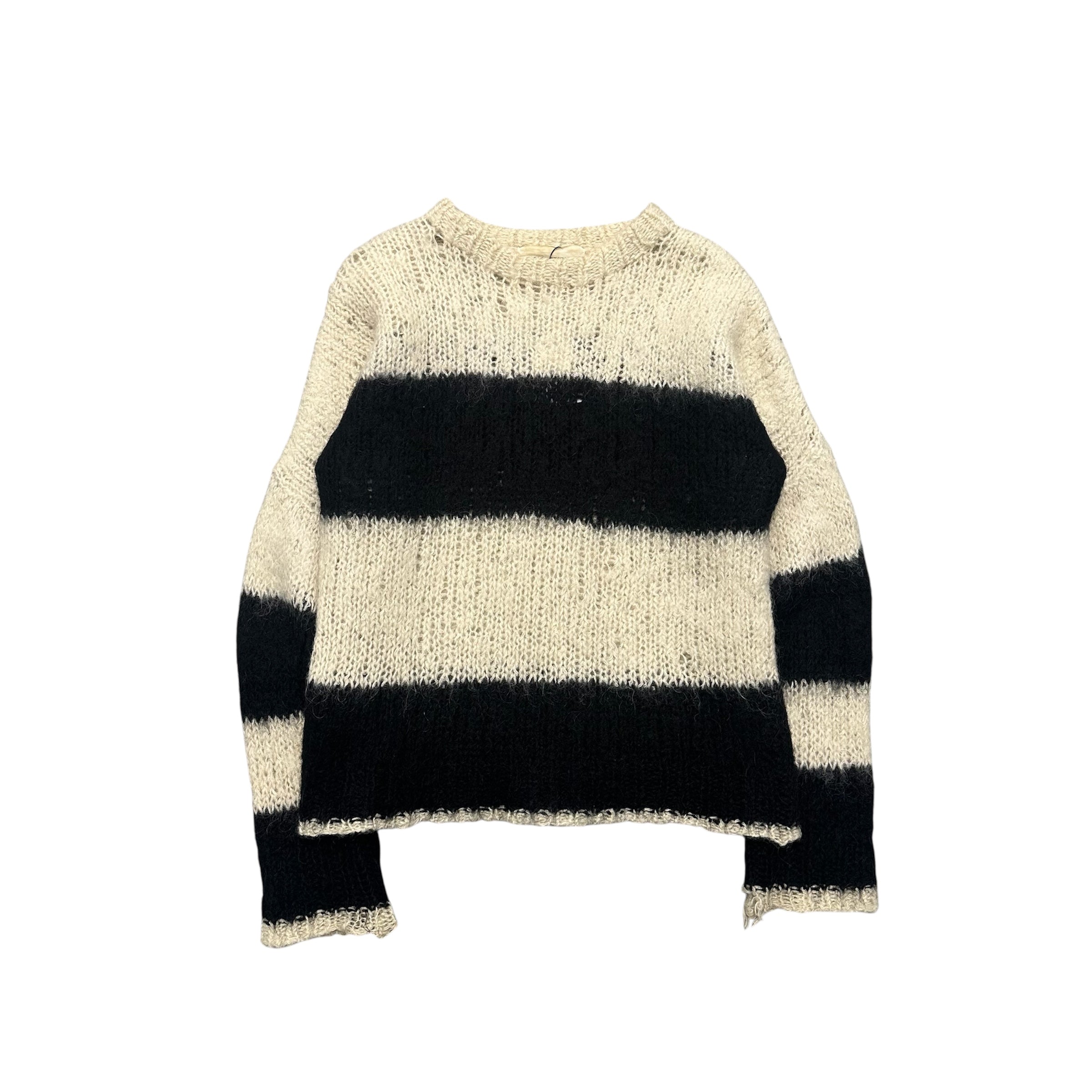 GENERAL RESEARCH STRIPED MOHAIR SWEATER.