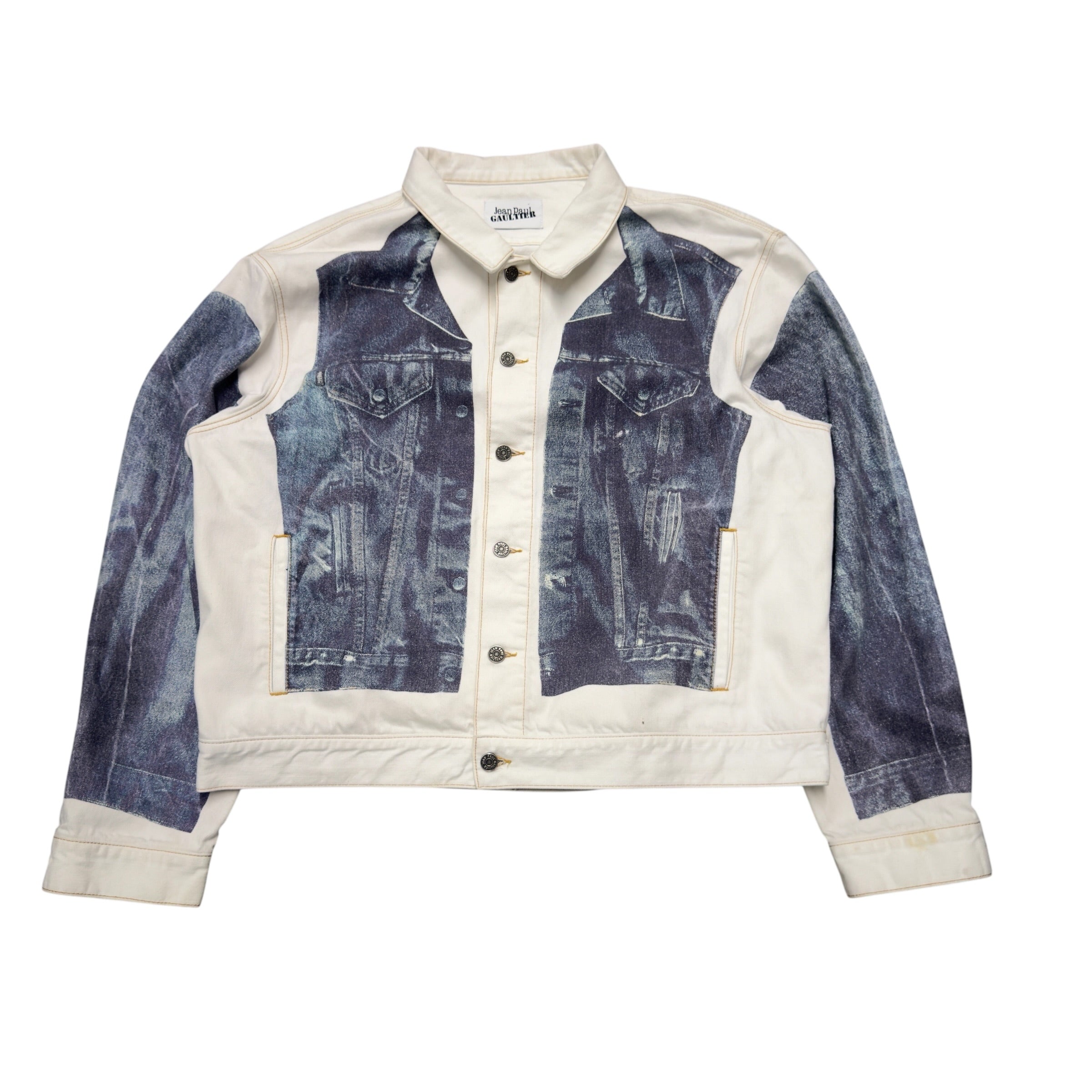 JEAN PAUL GAULTIER TROMPE LOEIL DENIM JACKET.