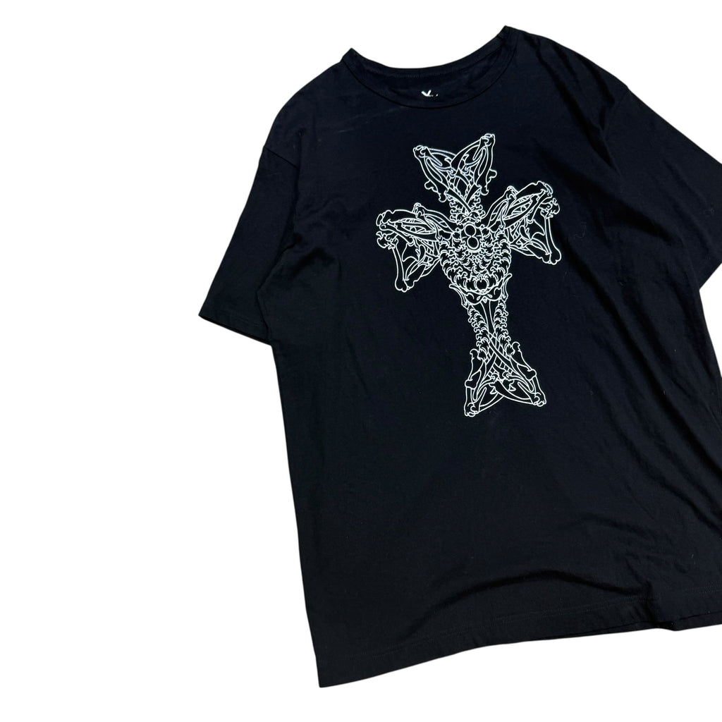 YOHJI YAMAMOTO Y’S BLACK CROSS TEE.
