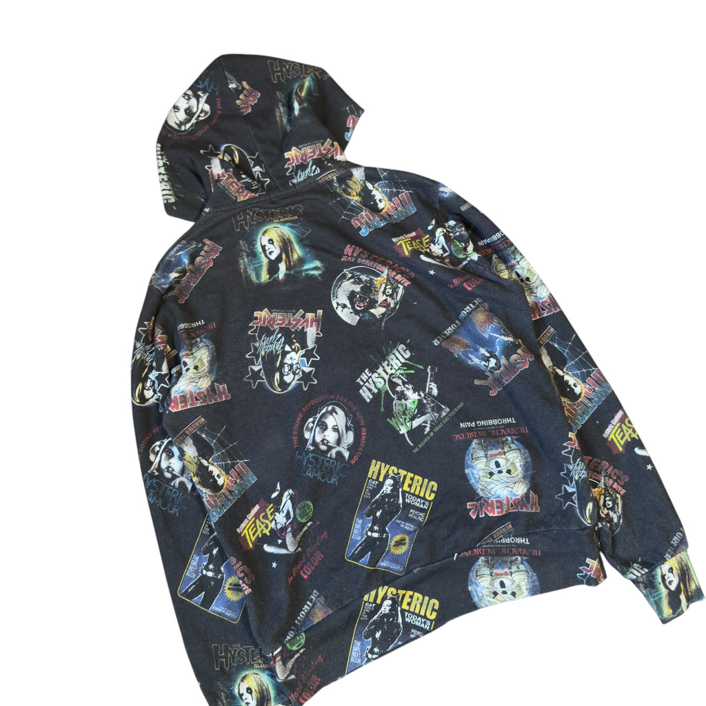 HYSTERIC GLAMOUR BEAR AOP ZIPUP JACKET.