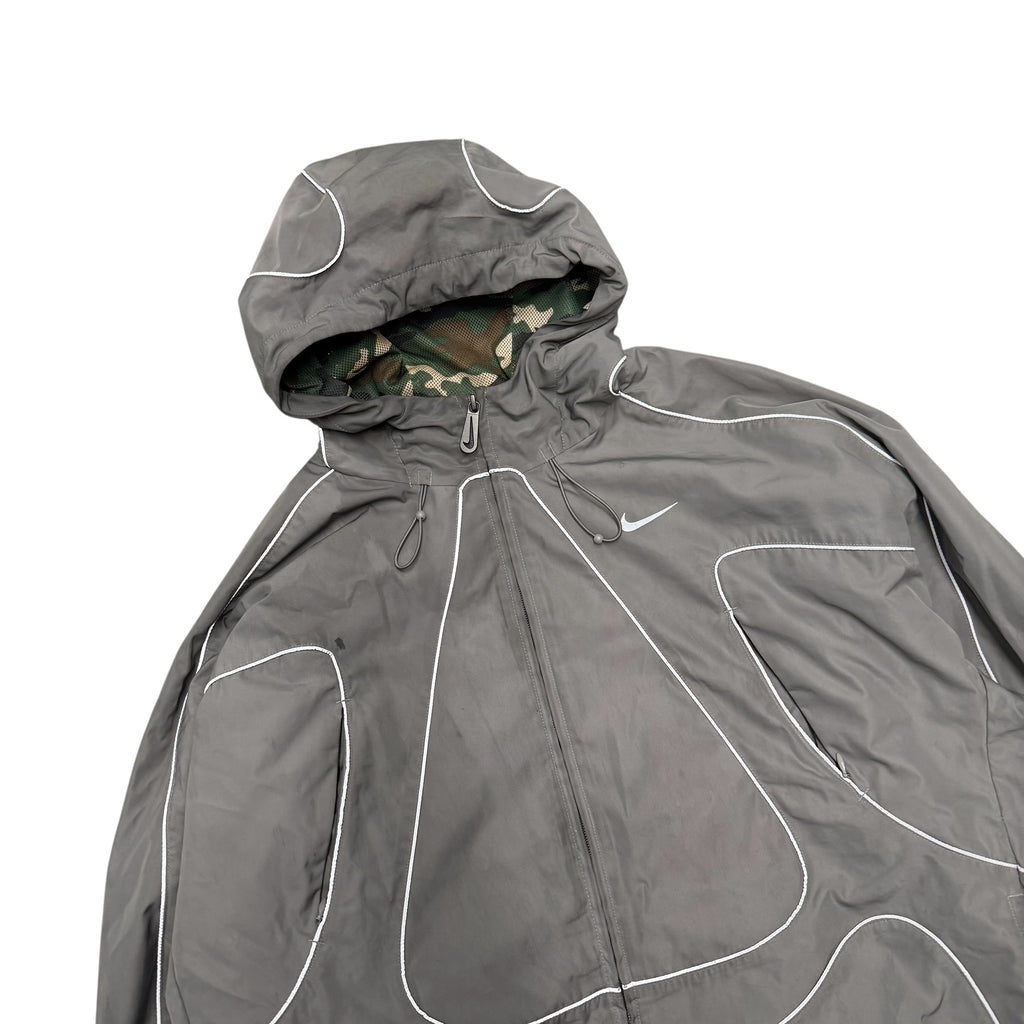 NIKE X CORTEIZ GRAY WINDBREAKER JACKET.