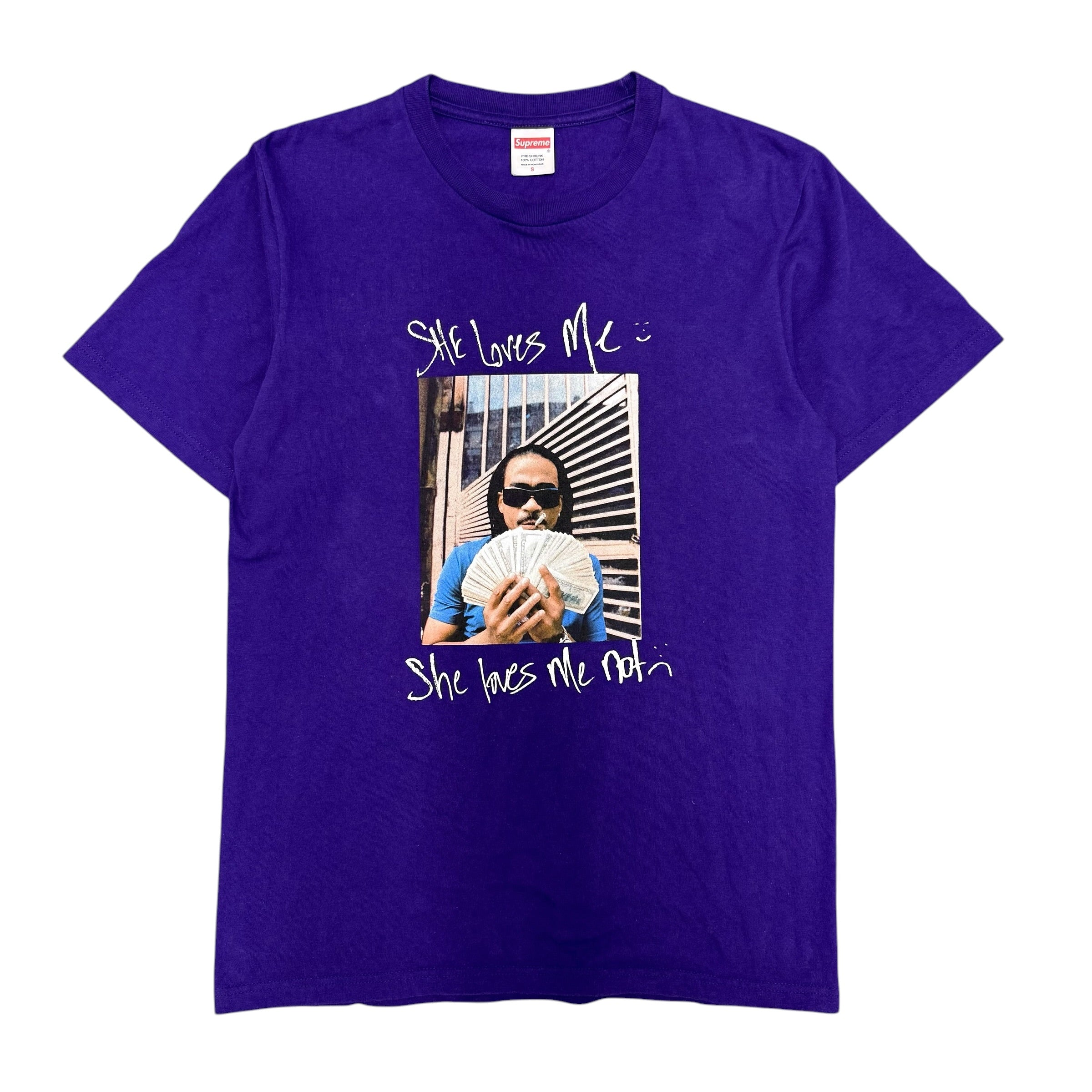 SUPREME "SHE LOVES ME" PURPLE TEE.