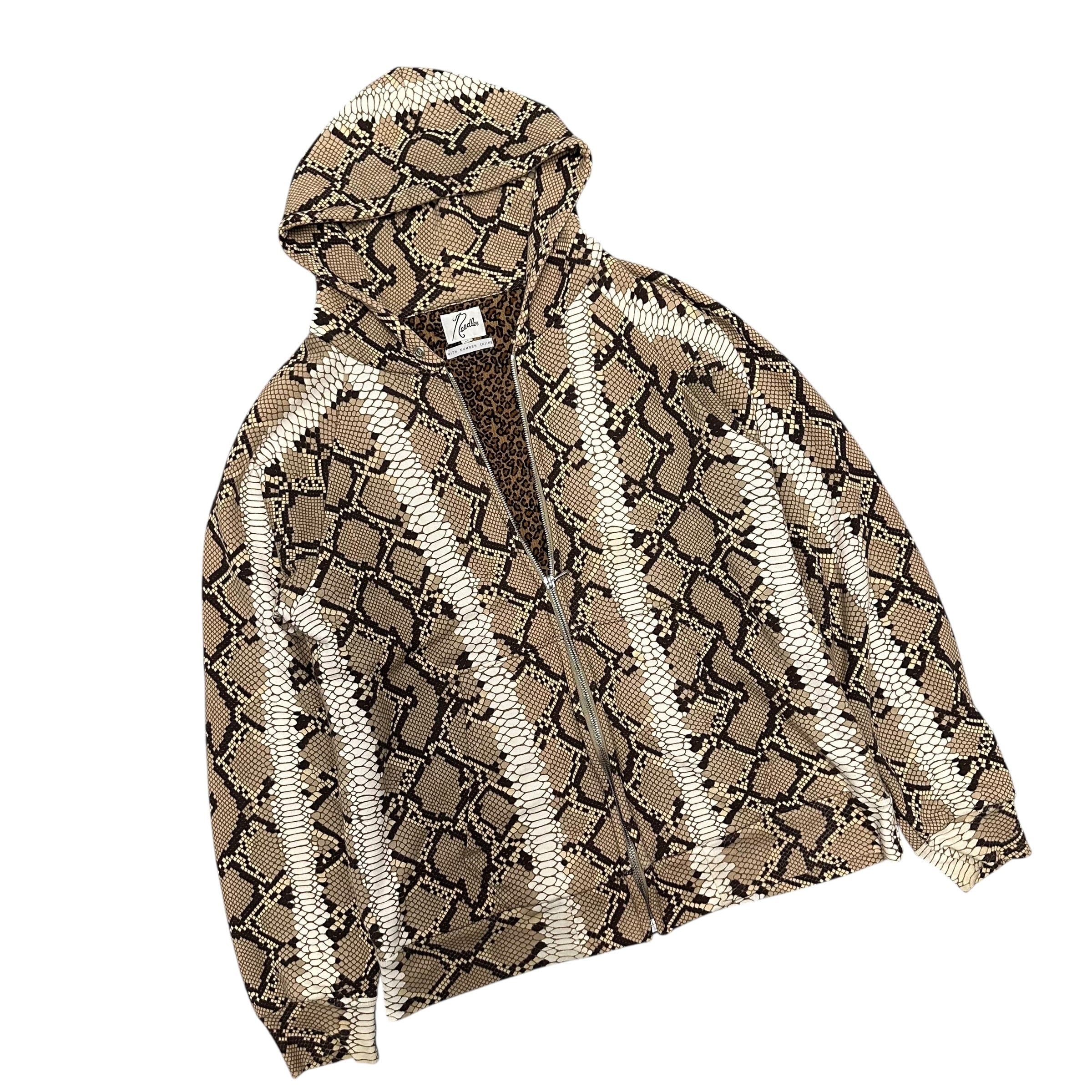 NUMBER (N)INE X NEEDLES SNAKE SKIN ZIPUP HOODIE.