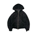 JEAN PAUL GAULTIER FLORAL VELOUR ZIP UP JACKET.