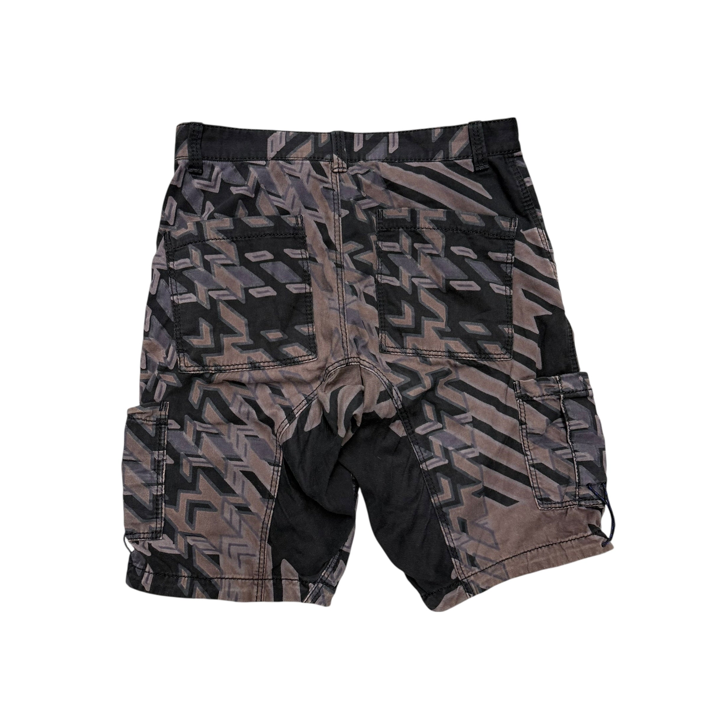 ISSEY MIYAKE BROWN FADED SHORTS.