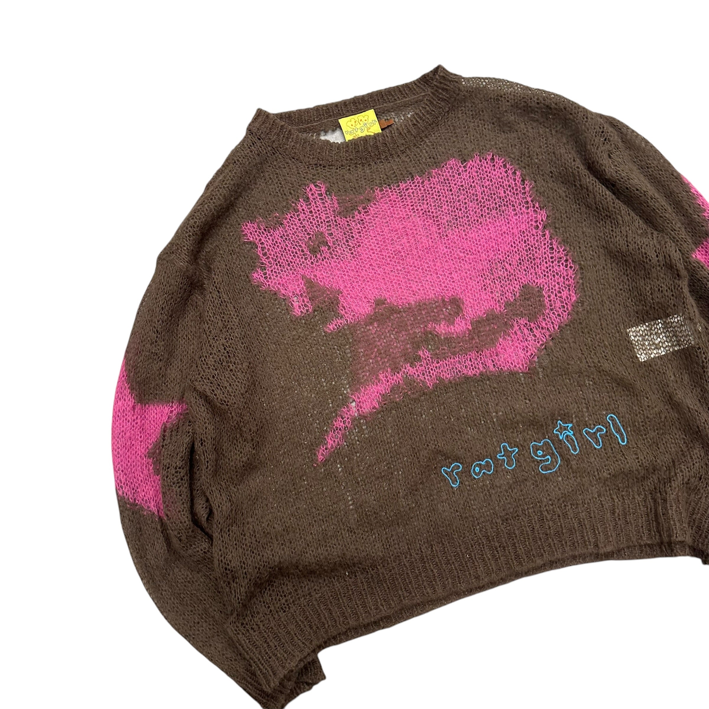 RAT GIRL LOGO KNITTED SWEATER.