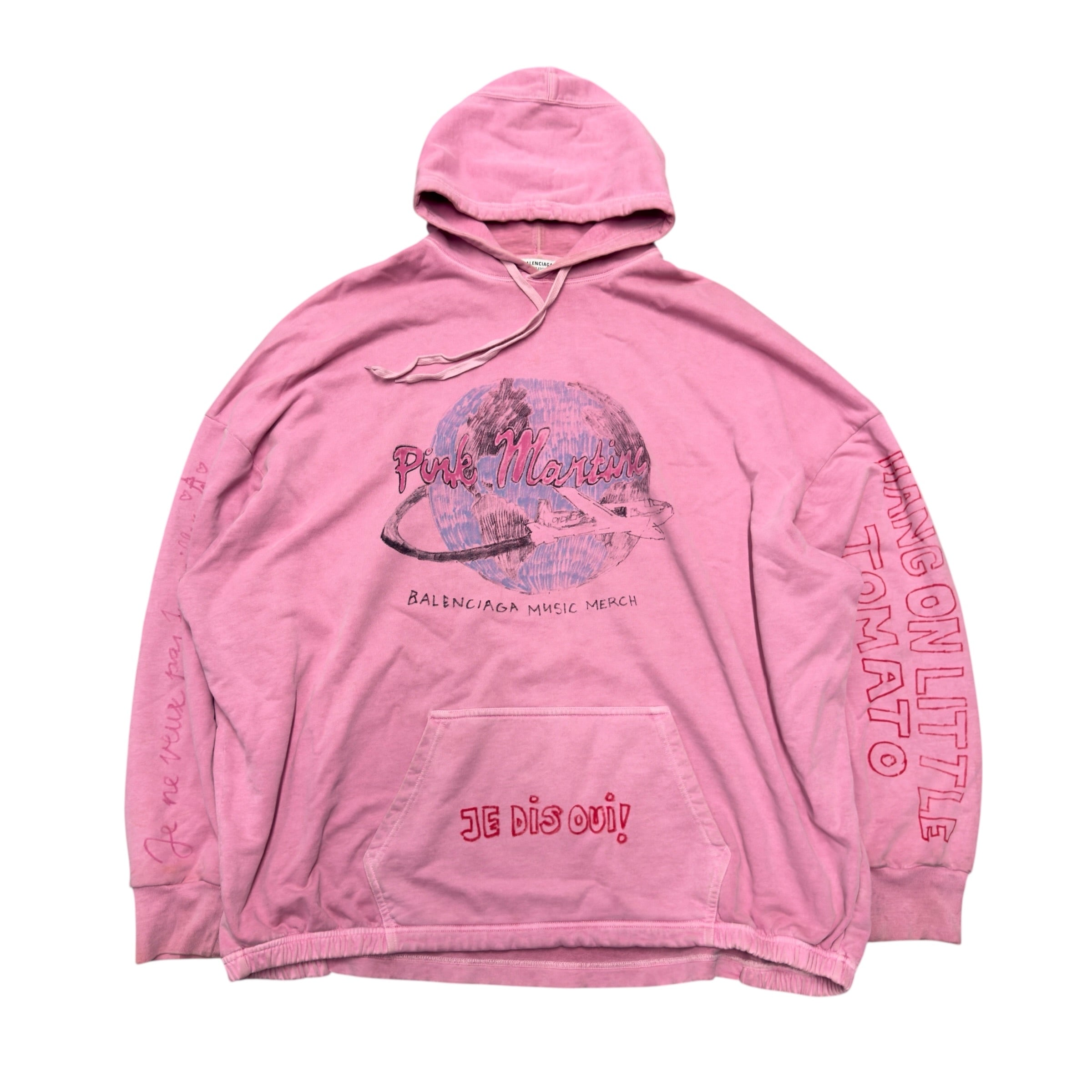 BALENCIAGA PINK MARTINI HOODIE.