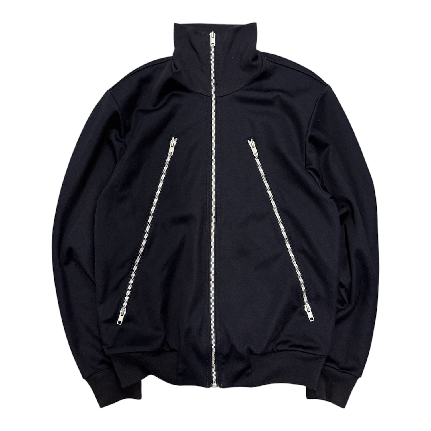 MAISON MARGIELA 5 ZIP NAVY NYLON ZIP UP.
