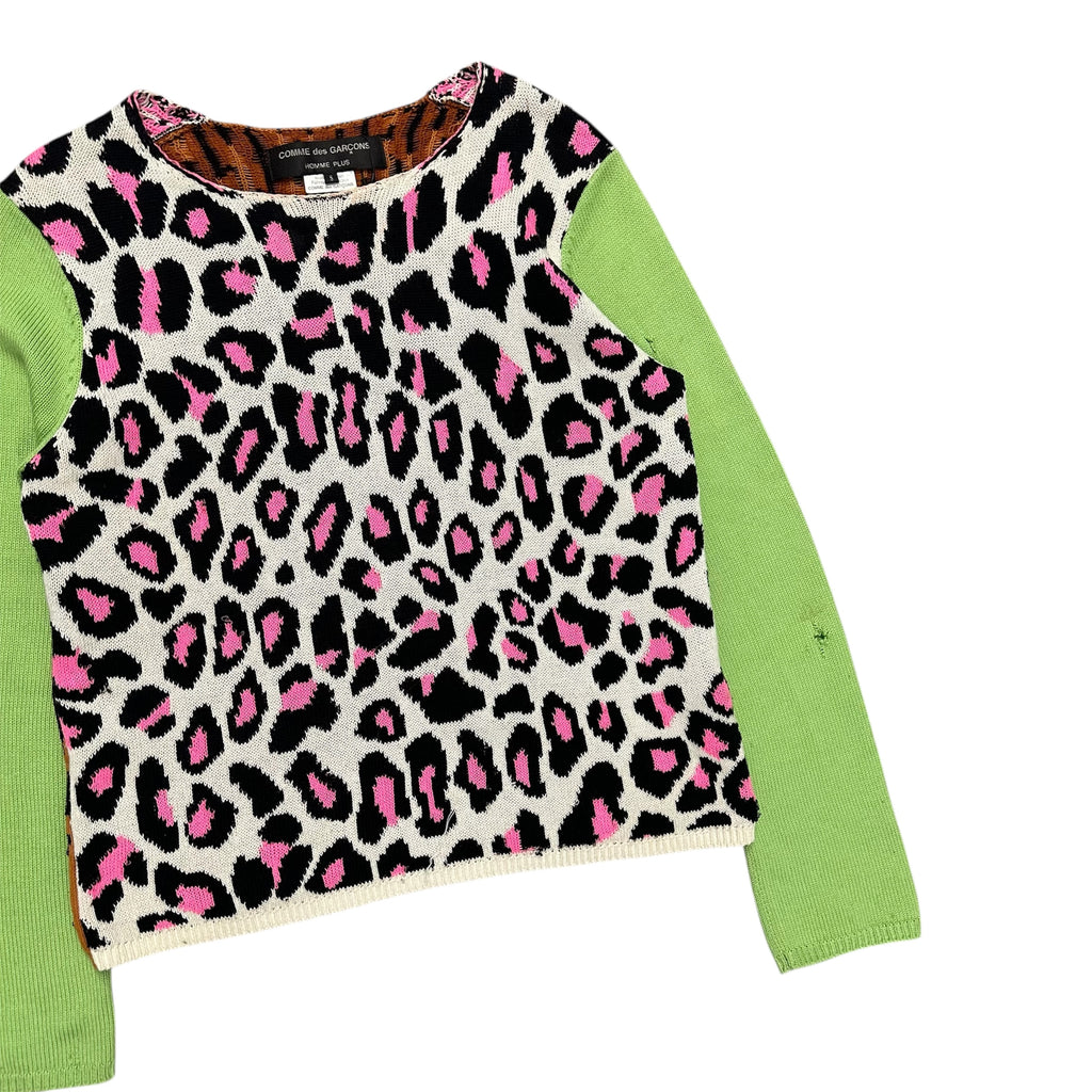 AD2017 COMME DES GARÇONS MULTICOLOR LEOPARD PRINT SWEATER.