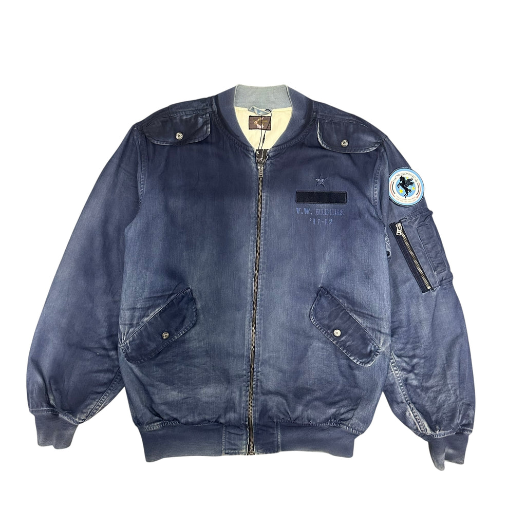VIVIENNE WESTWOOD DENIM FLIGHT JACKET.