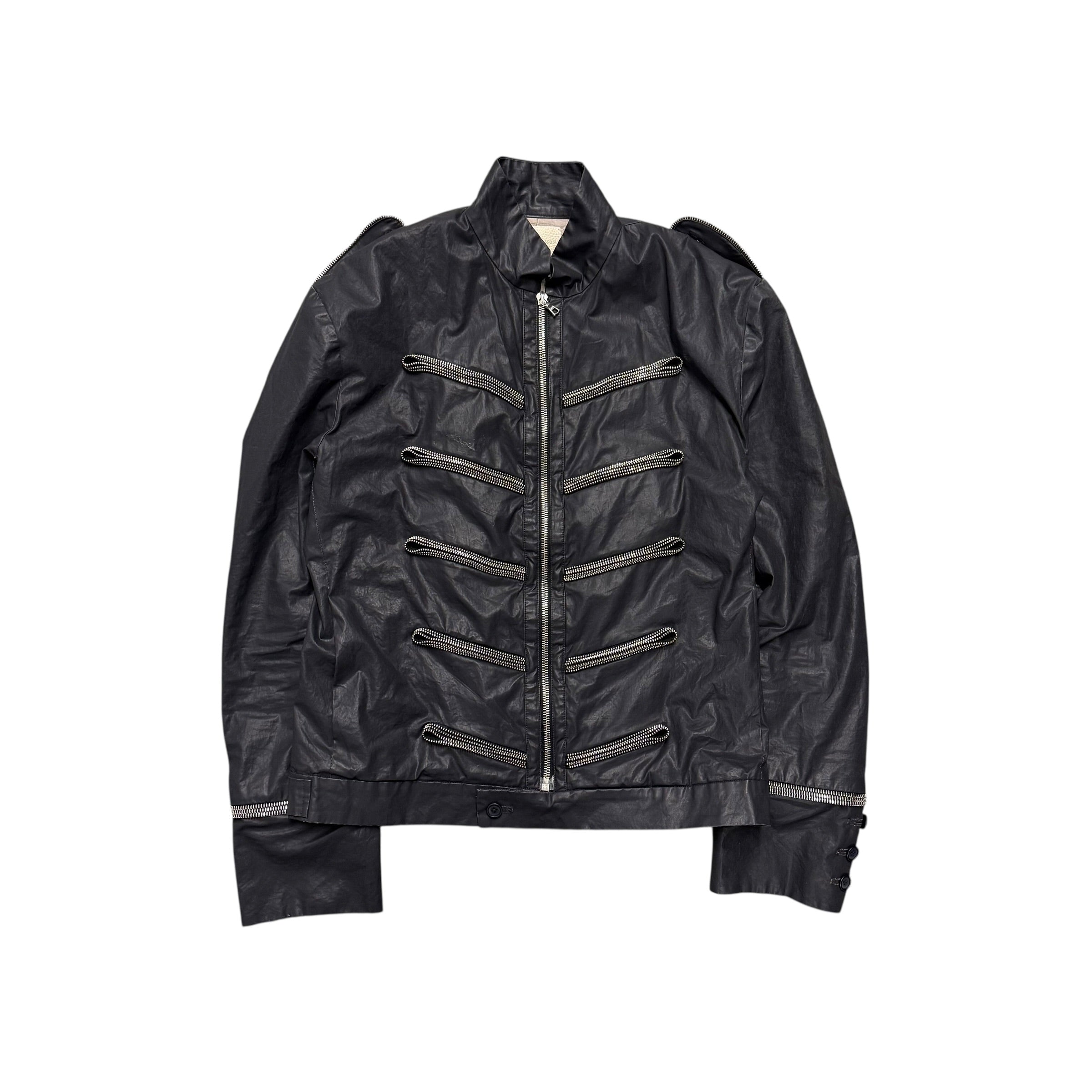 VINTAGE BLACK NAPOLEON ZIP UP JACKET