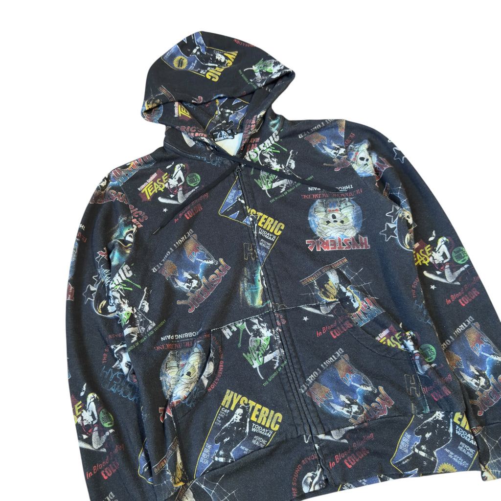 HYSTERIC GLAMOUR BEAR AOP ZIPUP JACKET.
