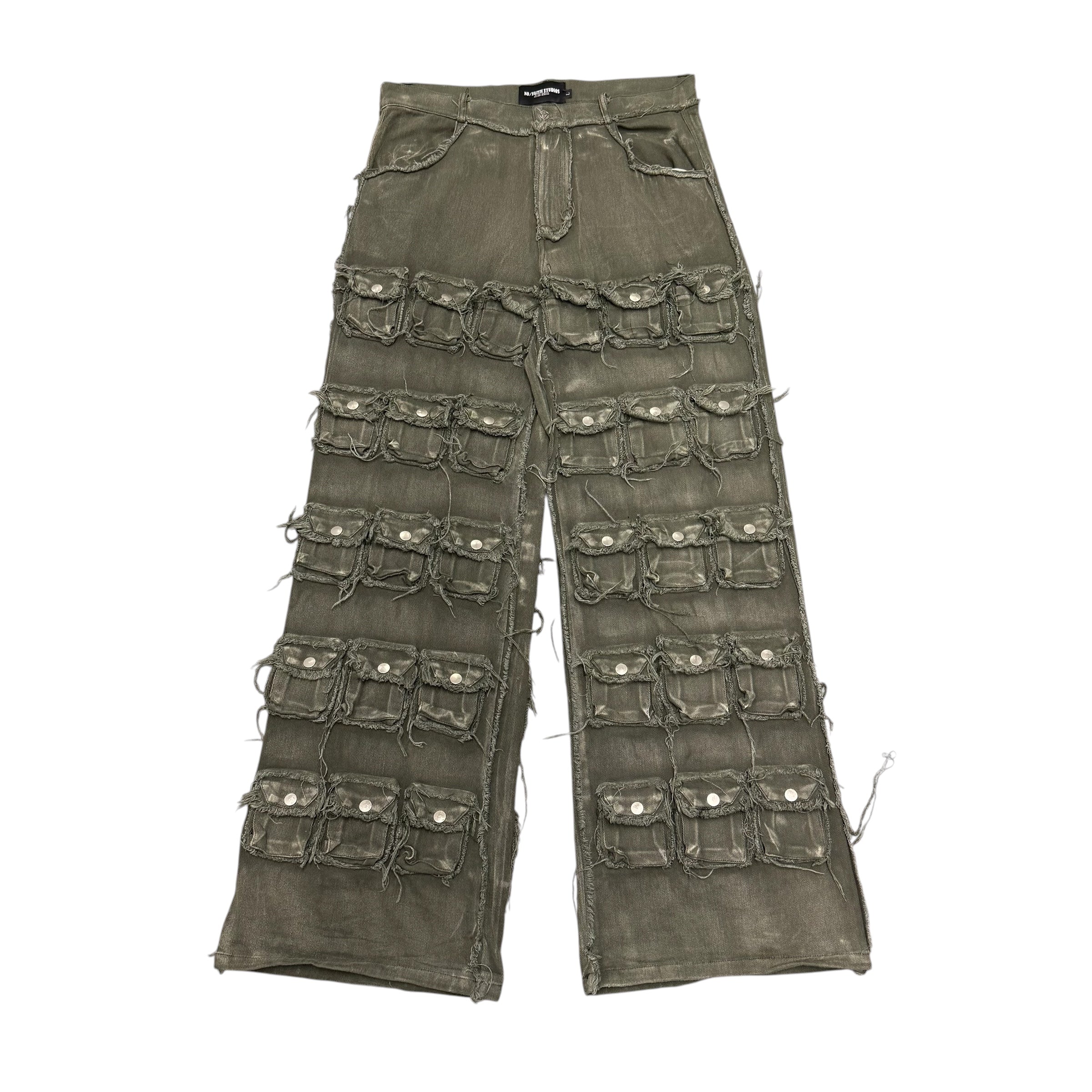 NOFAITHSTUDIOS 64 POCKET CARGO PANTS.