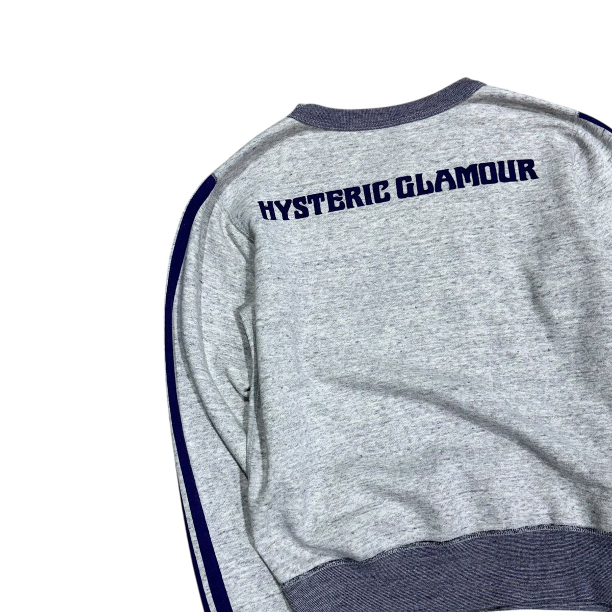 HYSTERIC GLAMOUR PURPLE SWIRL LOGO SWEATER.