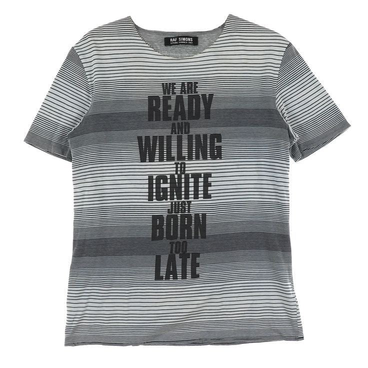 RAF SIMONS SS02 READY & WILLING SHIRT.