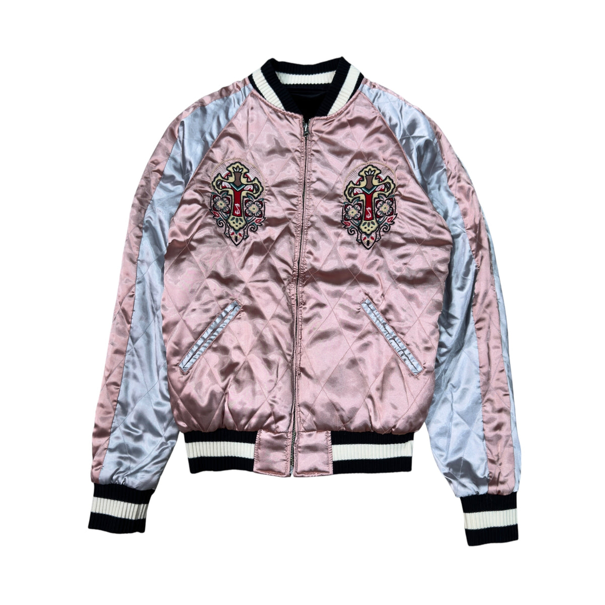 SWAGGER REVERSIBLE VARSITY JACKET.