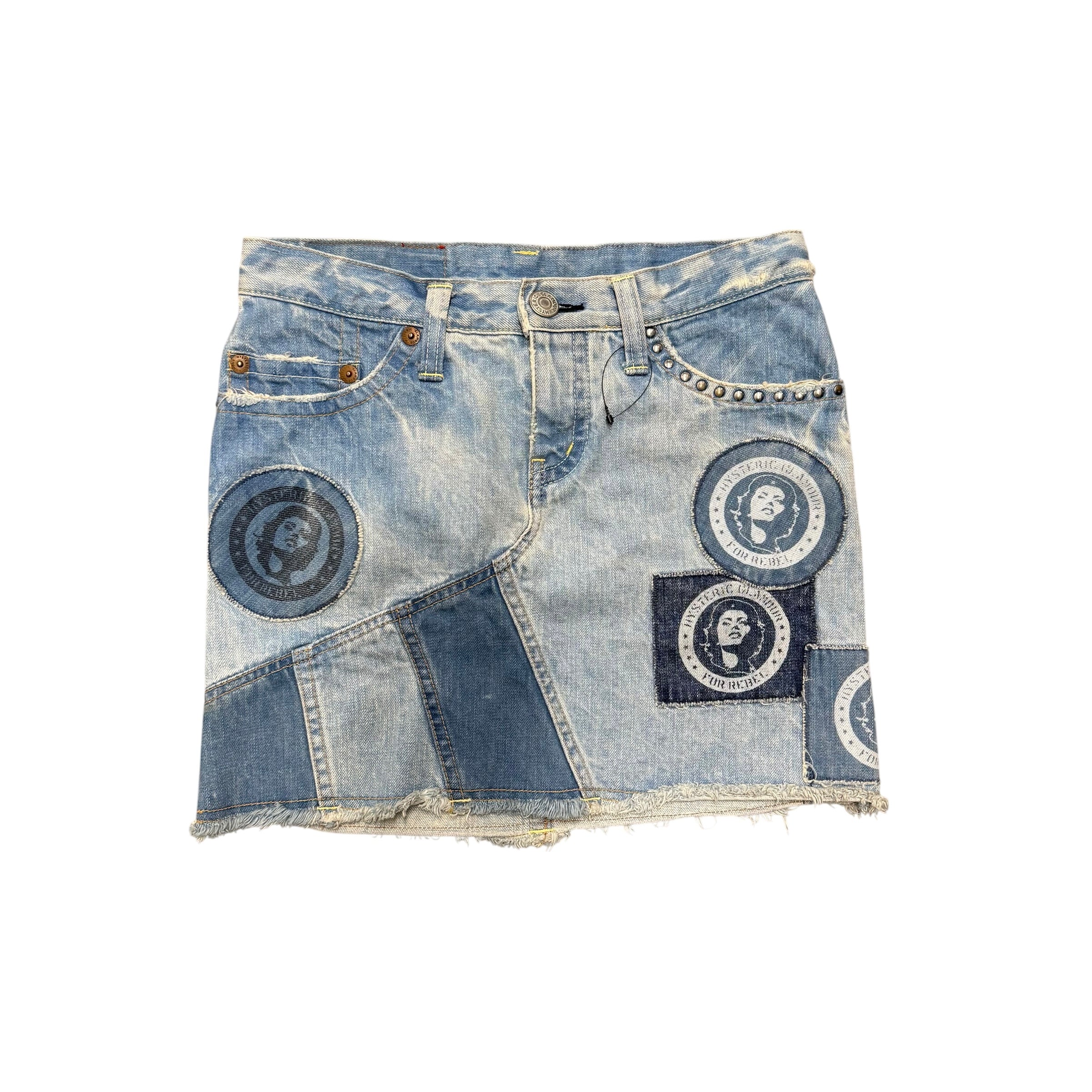 HYSTERIC GLAMOUR PATCHWORK SKIRT.