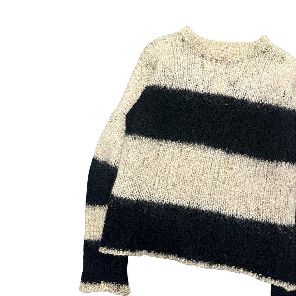GENERAL RESEARCH STRIPED MOHAIR SWEATER.