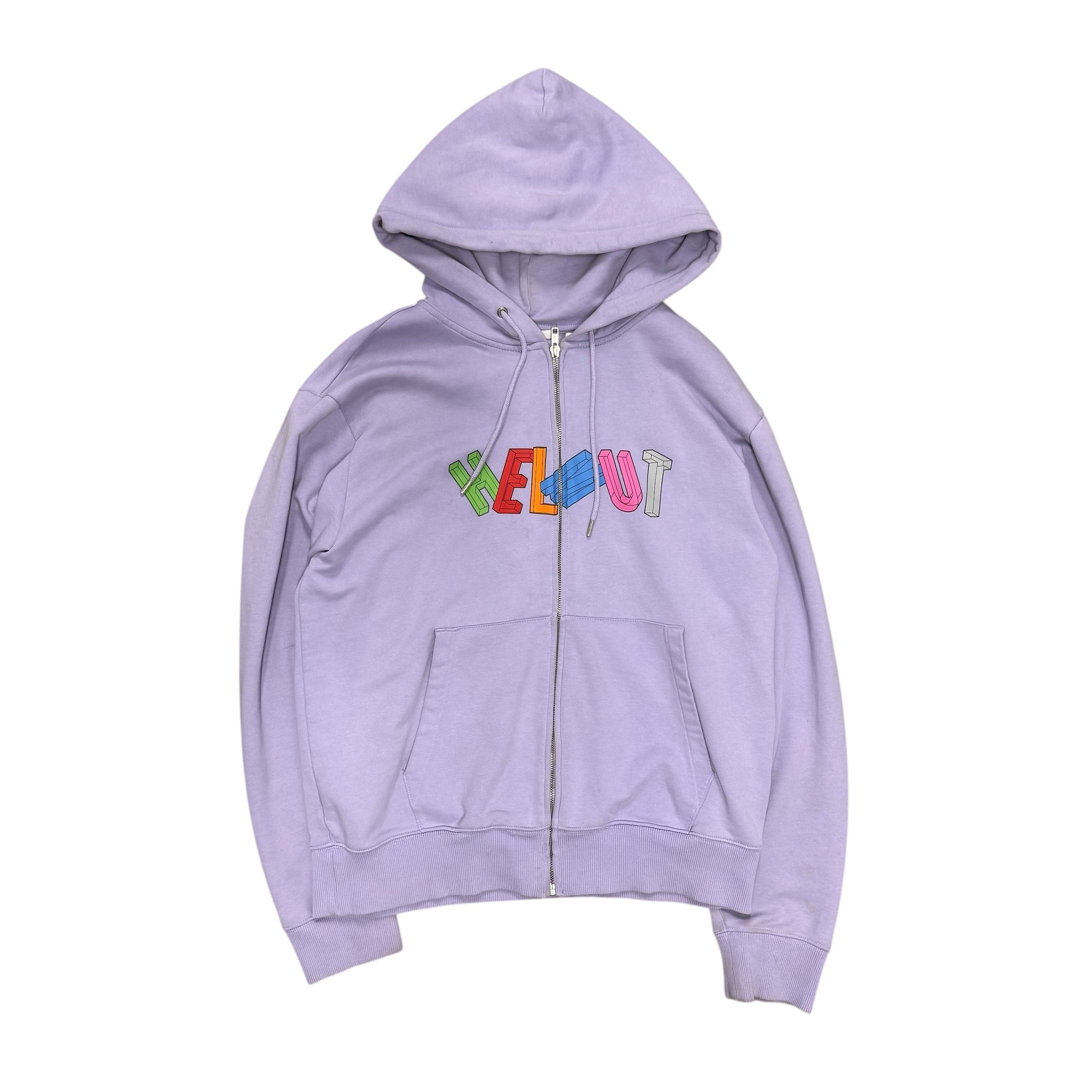 PURPLE HELMUT LANG SPELL OUT ZIP UP.