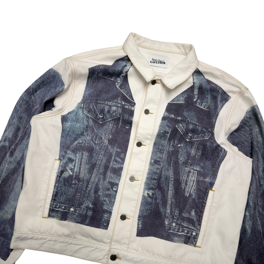 JEAN PAUL GAULTIER TROMPE LOEIL DENIM JACKET.