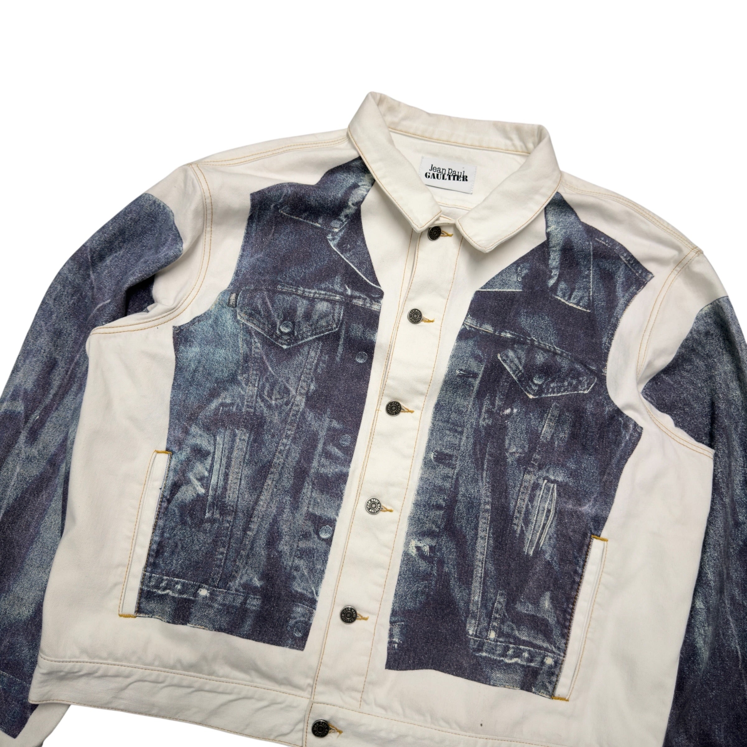 JEAN PAUL GAULTIER TROMPE LOEIL DENIM JACKET.