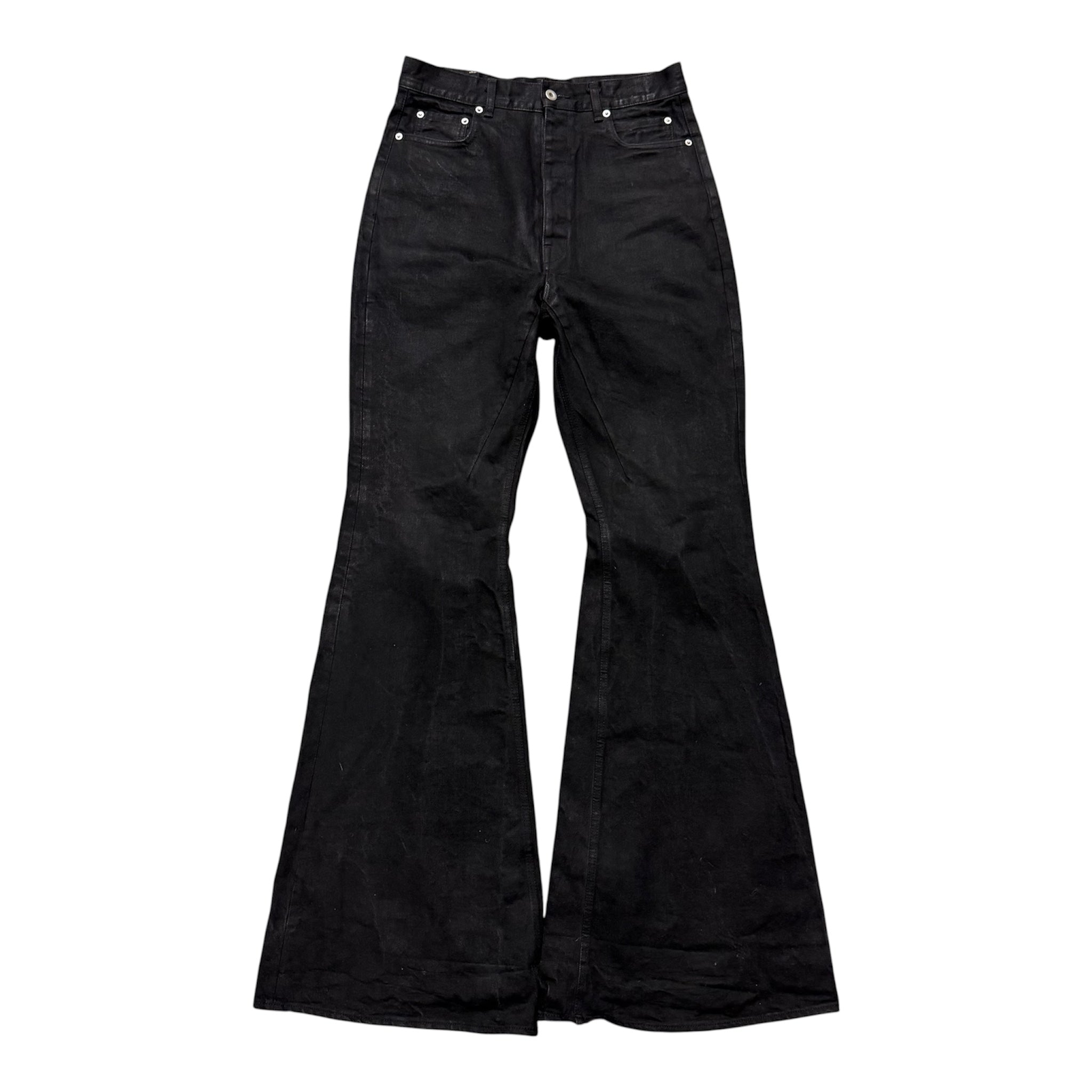 RICK OWENS BOLAN CUT DENIM.