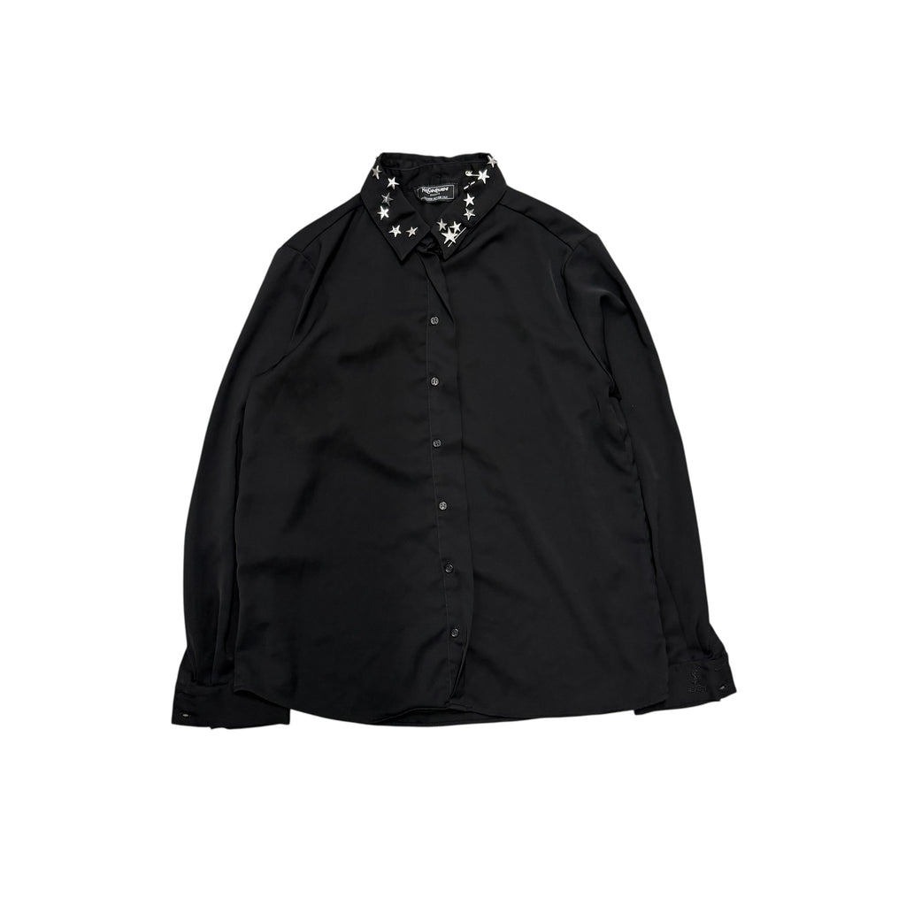 YVES SAINT LAURENT BEAUTE STAR BUTTON UP.
