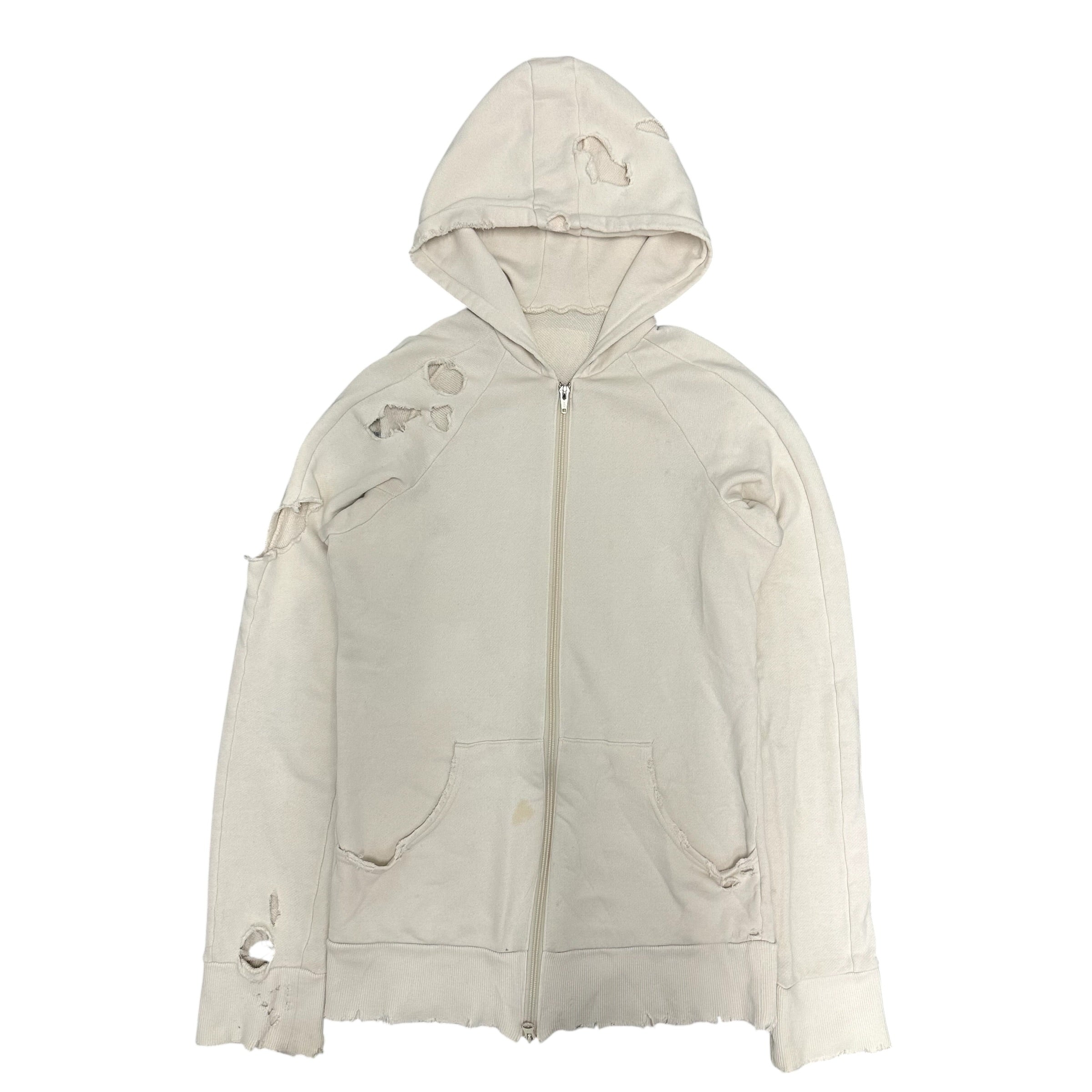 WHITE LGB BOXER ZIP UP JACKET.