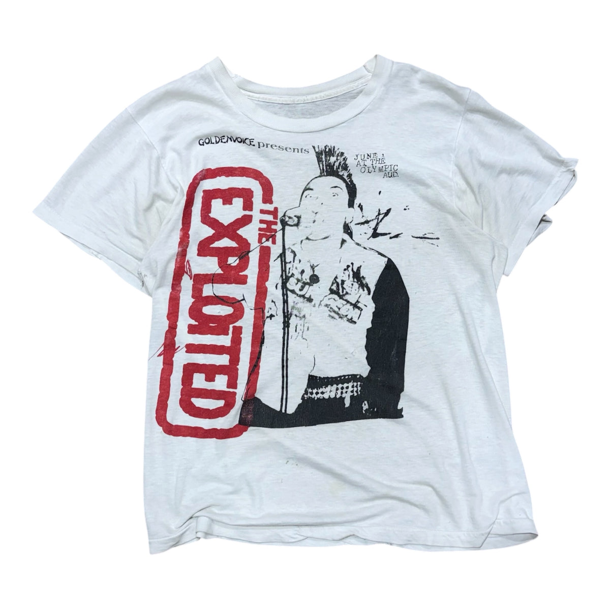VINTAGE 80’s SEX PISTOLS “THE EXPLOITED” TOUR TEE.
