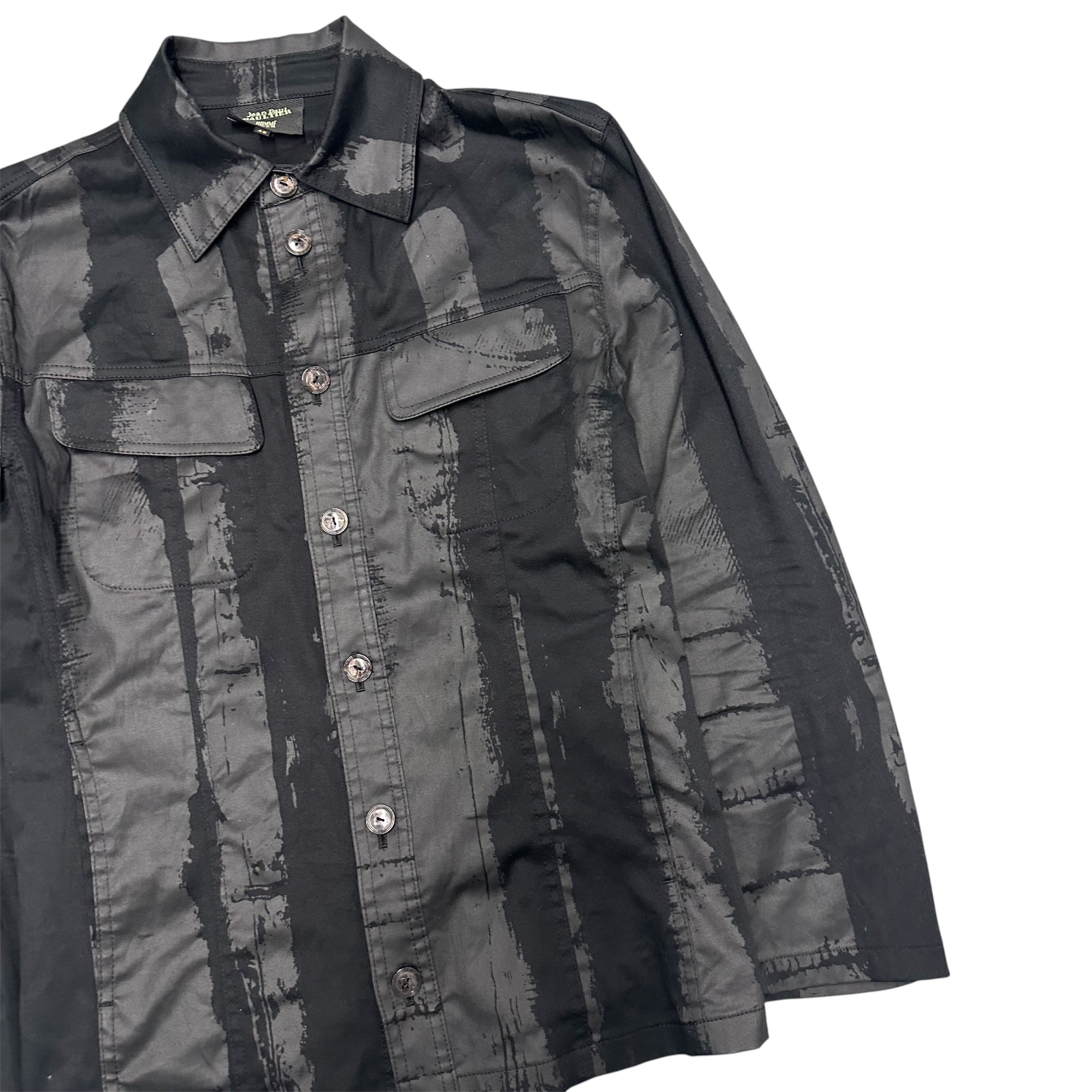 JEAN PAUL GAULTIER ABSTRACT BUTTON UP SHIRT.